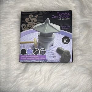 Lavender Tabletop Zen Garden with Accessories